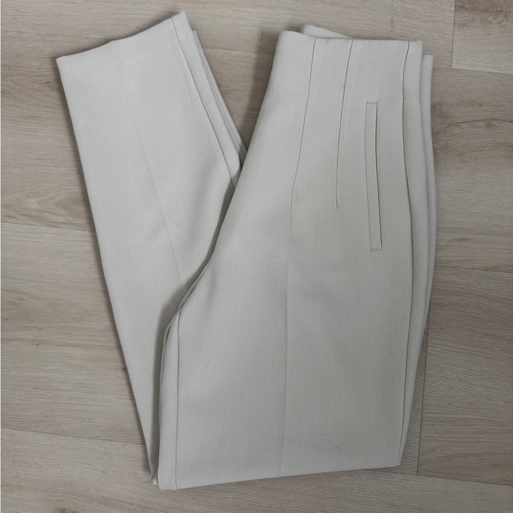 NWT Zara Beige / Tan High Waisted Pants - Viral Workwear - XS - Picture 3 of 10